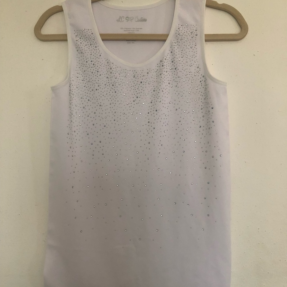 Rhinestones White Top💕